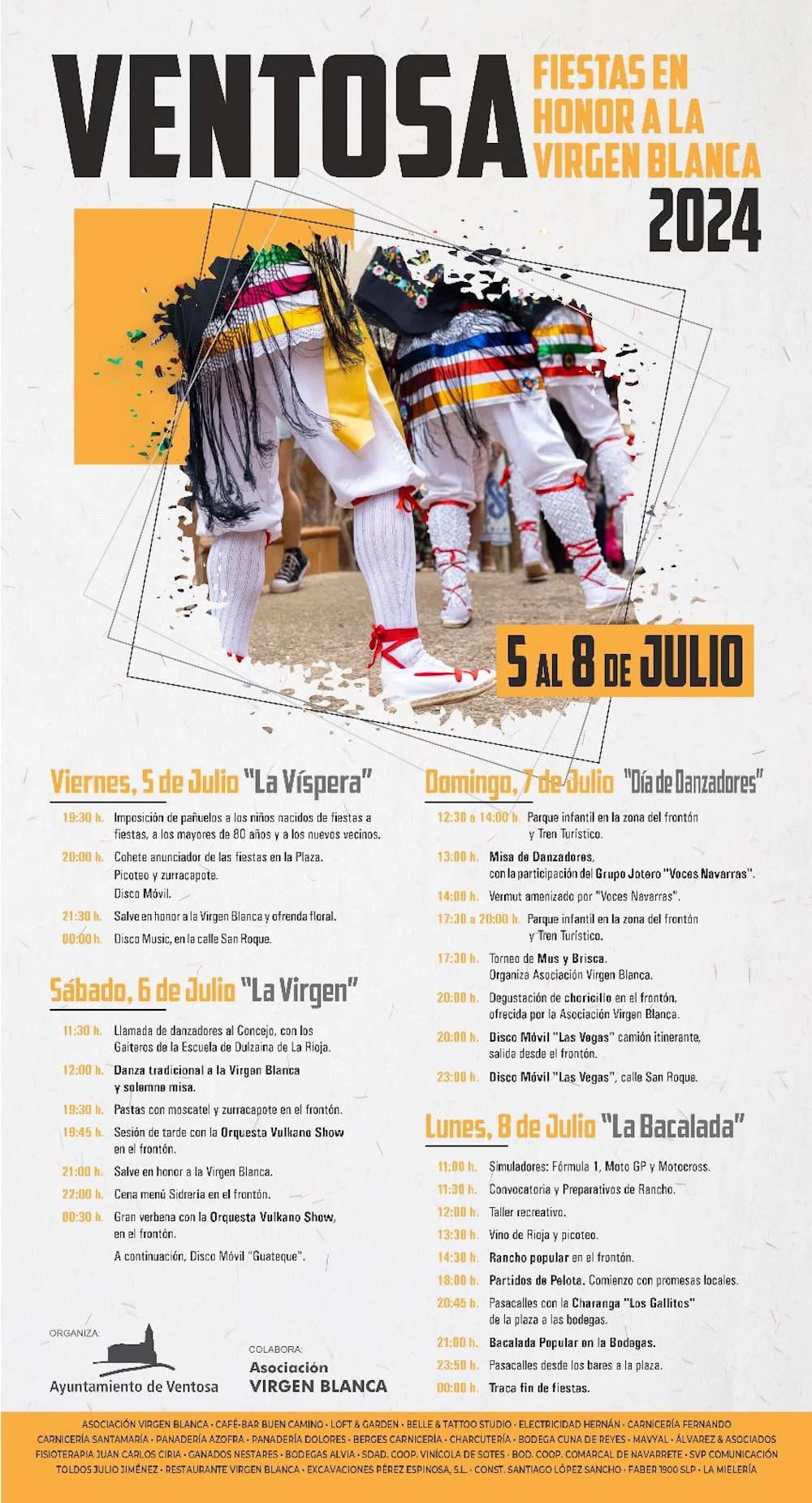 Fiestas patronales en honor a la Virgen Blanca 2024 Ventosa